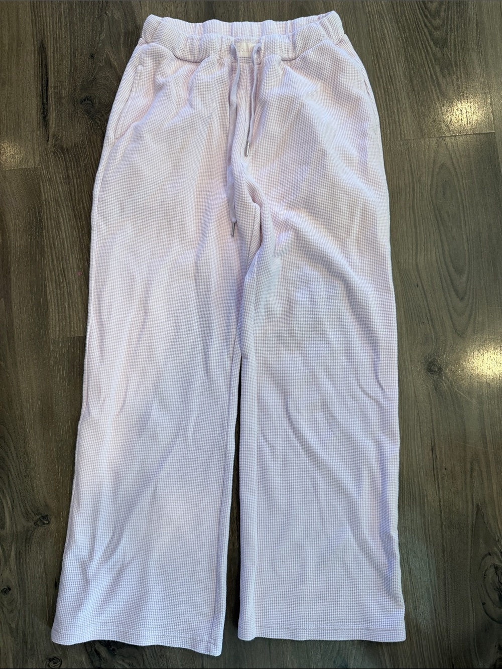 Comfrt Relaxed Waffle Knit Joggers - Light Lavender